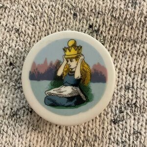 Alice in Wonderland small porcelain trinket box